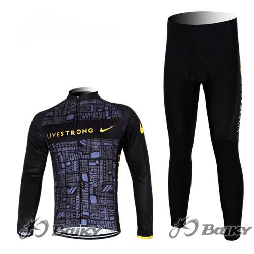 Maillot Livestrong mangas larga negro